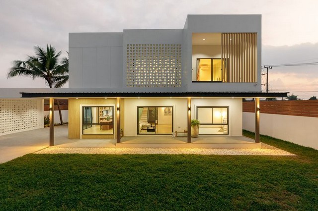 บ้านสร้างใหม่ 2 ชั้น ขายต่ำกว่าราคาประเมิน สไตล์โมเดิร์น ท่าวังตาล