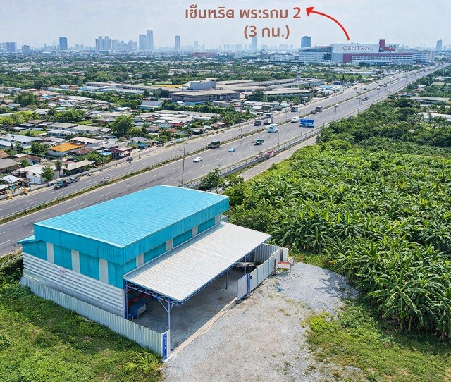 อนามัยเจริญ 29-35 เซ็นทรัล พระราม 2 3 กม.โกดังให้เช่า 425 ตร.ม. 1 นอน 1 น้ำ ใกล้ รร.วัดท่าข้าม 800 ม. 106 ตร.ว.