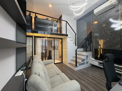 โปร่งโล่ง บิ๊วหรู ห้อง Loft (Duo Space )ความสูงฝ้าเพดาน 4.2 ม ชั้น 27 ! ขายคอนโดไนท์บริดจ์ สเปซ รัชโยธิน 26.86 ตร.ม