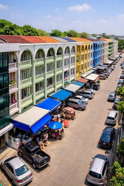 7-11 ธนาคาร เอกชัย กาญจนา อาคารพาณิชย์ให้เช่า 3นอน 3แอร์ 3 น้ำ ใกล้Big C บางบอน 2.5 กม. 18 ตร.ว.320 ตร.ม.  ใกล้ตลาดบางบอน 1.2 กม.เ