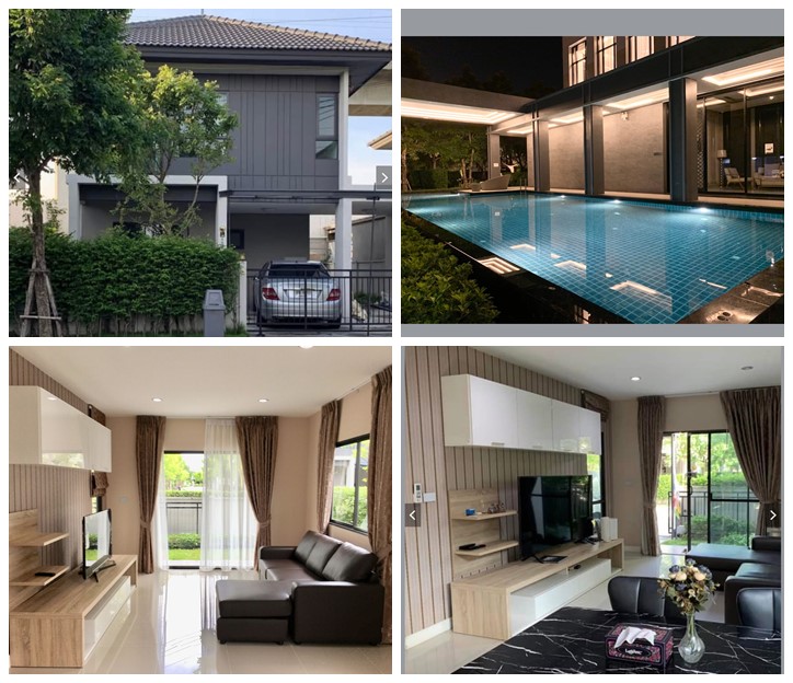 ให้เช่าบ้านแฝดสไตล์บ้านเดี่ยว 2 ชั้น พร้อมอยู่ ทำเลพระราม 9 - อ่อนนุช ตกแต่งครบ Tel 092850905ห้า