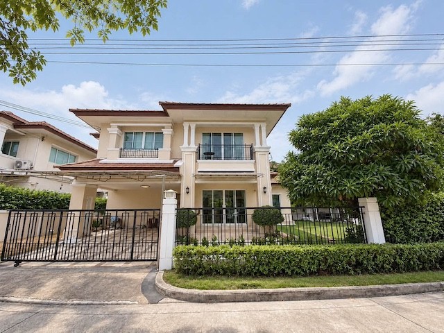 BH4489 ให้เช่าบ้านเดี่ยว The Grand Rama 2 เดอะแกรนด์ พระราม 2 บ้านหลังมุม พื้นที่ใหญ่ 98.8 ตร.ว. พร้อมสวนรอบบ้าน 