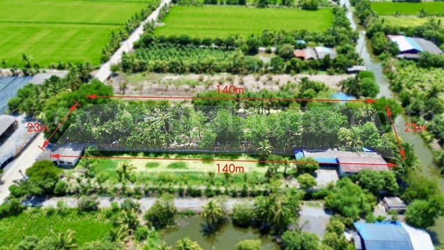 ที่ดิน 2 ไร่ พร้อมสิ่งปลูกสร้าง ไทรน้อย - นนทบุรี สไตล์คาเฟ่ บ้านสวน
