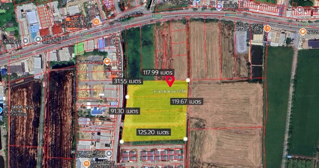 ขายที่ดินถมแล้ว  9 ไร่ 42.9 ตารางวา ติดถนนเลียบคลองปลาดุก  ย่านวัดลาดปลาดุก-บางบัวทอง นนทบุรี    ZB126