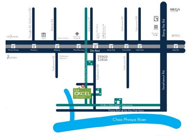 Condo The Excel hideaway Sukhumvit 50 1 Bedroom 2500000 thb ใกล้กับ BTS พระโขนง ราคา ดี กรุงเทพ