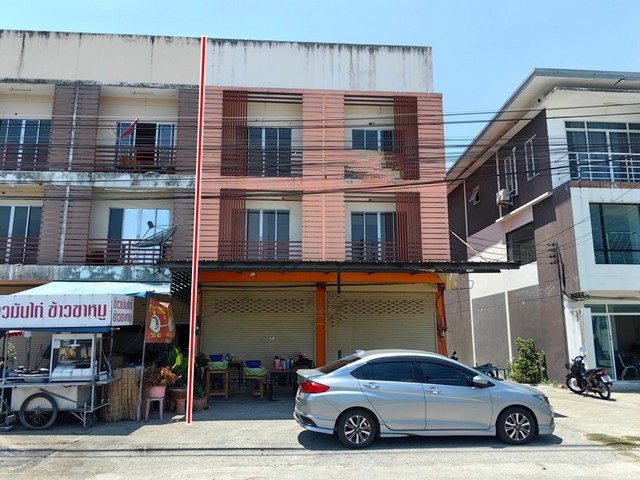 ขายอาคารพาณิชย์ โครงการ สวนทอง 6  ศรีราชา จังหวัดชลบุรี  ถนนบ้านสวนทอง