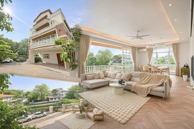 ทาวน์โฮมสุดหรู 4 ชั้น5 นอน ดองกิ มอลล์ ทองหล่อ 1.4 กม. 25 ตร.วา. 400 ตร.ม.ทำเล Penthouse Thonglor BTS เอกมัย 1.6กม. ฟังก์ชันครบ  6 น้ำ