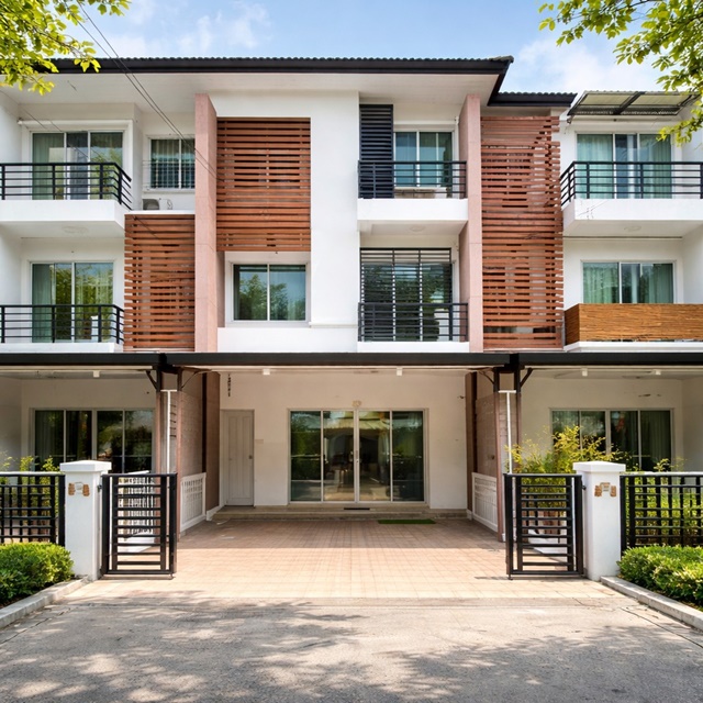 จัดเต็มเฟอร์ฯ และเครื่องใช้ไฟฟ้า4นอน 5แอร์ BTSอ่อนนุช 1.6กม. กว้าง 5เมตร ฟังก์ชันครบ  3น้ำ 22 ตร.วา