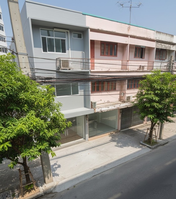 แอร์ 6 เครื่อง MRTภาวนา 750ม.ถูกที่สุดในย่านลาดพร้าว 5นอน ให้เช่าอาคารพาณิชย์ 3 ชั้น รีโนเวทใหม่ทั้งหลัง เซ็นทรัล ลาดพร้าว 2.4 กม.