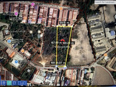 ทำเลทองของนักลงทุน ใจกลางธุระกิจราคาโคตรดี!!!ขายที่ดินเปล่าติดถนน ใจกลางชุมชน อบต มาบไผ่ บ้านบึงชลบุรี