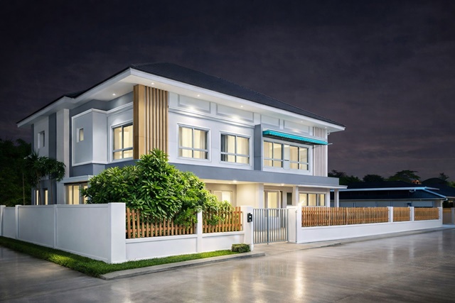 บ้านแฝด 2 ชั้น ประชาอุทิศ90  บ้านคลองสวน  800 ม. โลตัส ประชาสามัคคี 3 นอน 2 น้ำ 35 ตร.ว. 140 ตร.ม.