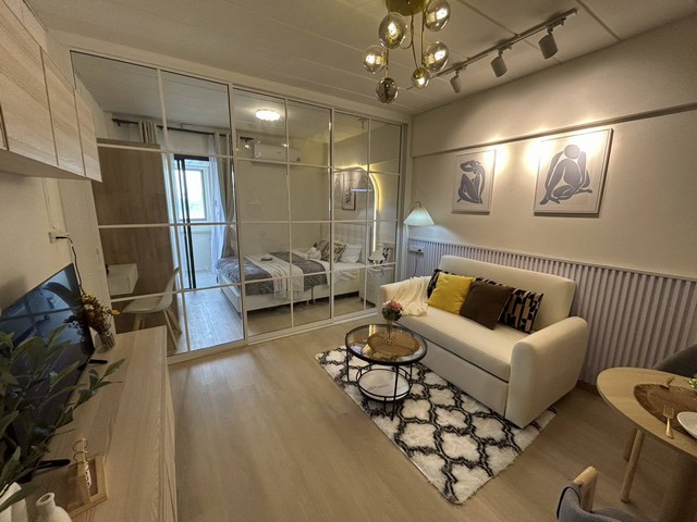 P1576 ขายคอนโด นิรันดร์ ลาดพร้าว 101 NIRAN LADPRAO 101 ตึก G ชั้น 3 ตึกแรก ตกแต่งสวยพร้อมอยู่