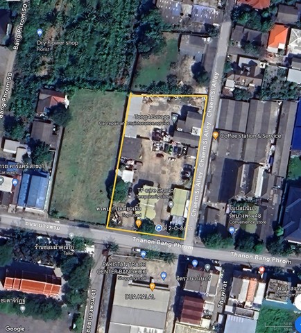 ขายที่ดิน 2 ไร่ 86 วา ติดถนนบางพรม ตลิ่งชัน ใกล้ถนนพรานนกตัดใหม่ 200 เมตร