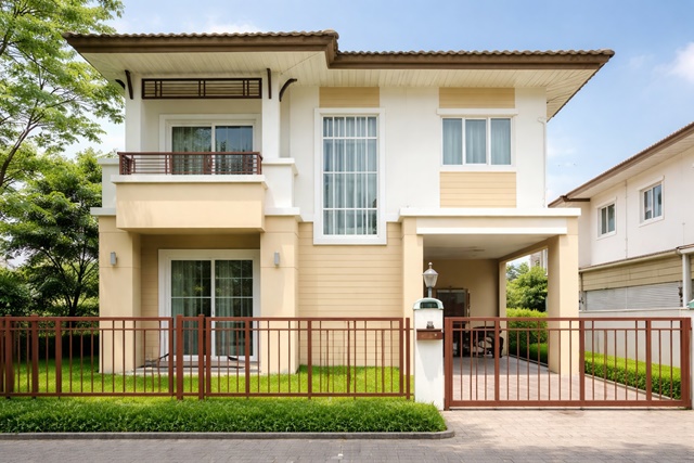 เทพารักษ์-วงแหวน บ้านเดี่ยว 2 ชั้น 3 นอน 2 น้ำ ใกล้ BTS เทพารักษ์ 1.8 กม. บ้านมุม 56 ตร.ว. 230 ตร.ม. ตลาดแพรกษา 1.6 กม.