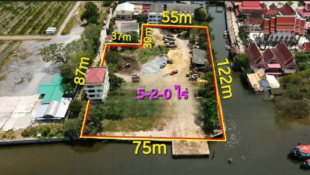 T.436 ขายที่ดิน 5 ไร่ ติดถ.ราษฎร์บูรณะ ซ.23 ติดสนง.เขตราษฎร์บูรณะ ติดแม่น้ำเจ้าพระยา