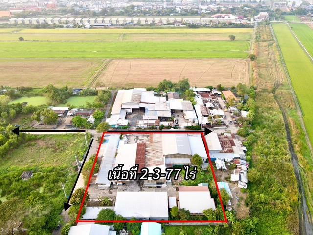 ที่ดิน - พท. 2 Rai 3 Ngan 77 ตร.ว.  20000000 B. บรรยากาศ ดี มีครบทั้งโกดัง ออฟฟิต บ้านพัก ห้องพักคนงาน