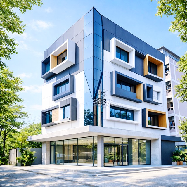 ประชาราษฎร์บำเพ็ญ10-19 50ม.ลดราคา 45% ทำเลรัชดา ห้วยขวาง 7-Eleven ที่จอดรถรอบอาคาร 5 คัน ให้เช่าอาคารออฟฟิศ 5 ชั้น 765ตร.ม. 45ตร.ว