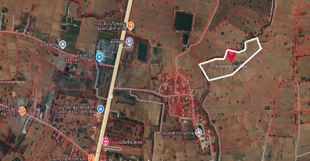 ขายที่ดินเปล่าขนาดใหญ่ ทำเลดี เนื้อที่ 38 ไร่ 3 งาน 97 ตร.ว. ใกล้ตัวอำเภอสีดา จ.นครราชสีมา
