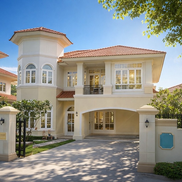 เช่าคฤหาสน์ บ้านเดี่ยว 2 ชั้นภัสสร ฟิวเจอร์ปาร์ครังสิต 4นอน รังสิต คลอง 3 เพียวเพลส รังสิต คลอง 2 1.2 กม. รพ.เอกปทุม 1.4 กม.