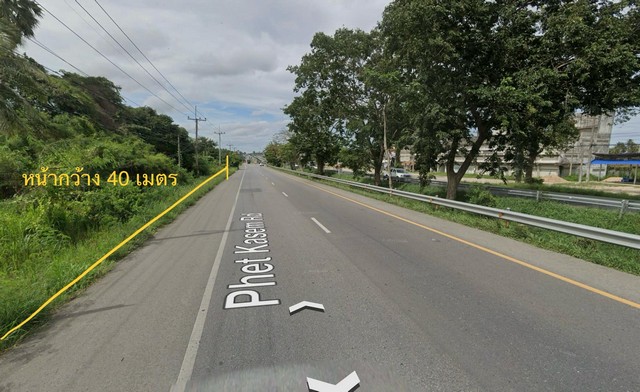 ขายด่วน!! ที่ดิน 41 ไร่ ติดถนนเพชรเกษม ฝั่งขาเข้าประจวบ เหมาะโครงการปั้มน้ำมันตลาด