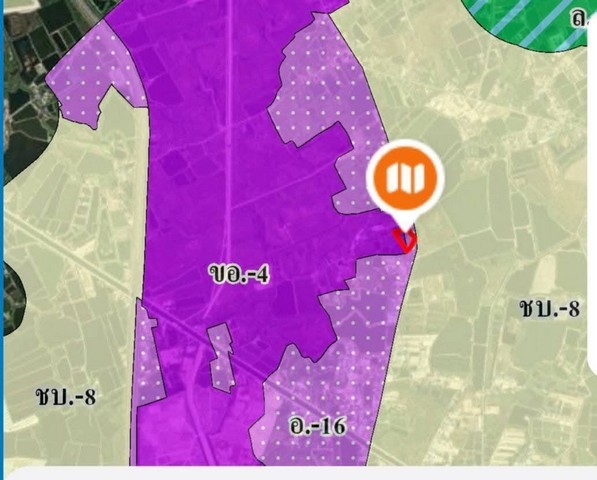 ขายที่ดินผังม่วงใกลินิคมอมตะชลบุรี พานทอง–ชลบุรี  #ทำเลทองเพื่อธุรกิจอุตสาหกรรม เนื้อที่  7-0-27 ไร่ ที่ดินผังม่วง