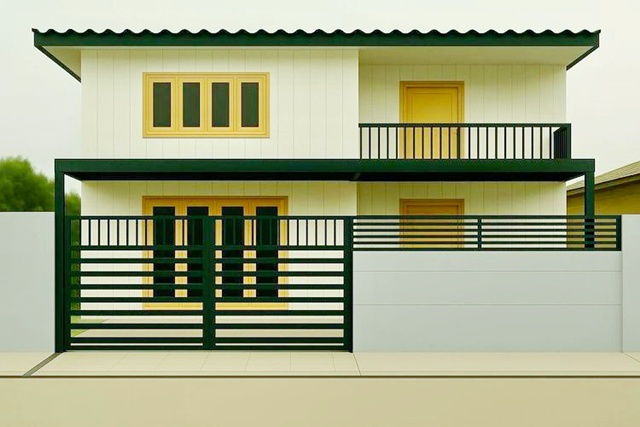 วัดพระศรีมหาธาตุ 3.2 กม.BTSสายหยุด 2.5กม. BTS  ซ.เทพรักษ์  ให้เช่าบ้านเดี่ยว 2 ชั้น ทั้งหลัง 50 ตร.วา. 200 ตร.ม. บนถนนตัดใหม่ ทำเล