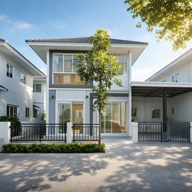 เทพารักษ์-ตำหรุ ถูกที่สุด ลลิล ตลาดบางพลีใหญ่ 2.4 กม. เช่าบ้าน2 ชั้น บ้านสวย 35ตร.วา. 141ตร.ม. 3นอน 2น้ำ