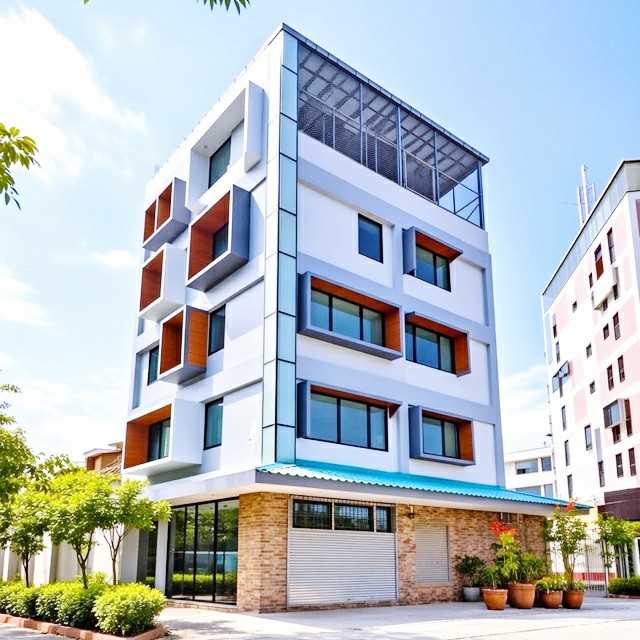 ให้เช่าอาคารออฟฟิศ 5ชั้น 7-Eleven ทำเลรัชดา ห้วยขวาง 765ตร.ม.ประชาราษฎร์บำเพ็ญ10-19 50ม. 5คัน ลดราคา 45% จาก250k เหลือ 149999 บาทต่อเดือน