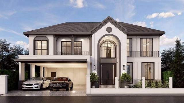 บ้านพูลวิลล่าสุดหรู 2 ชั้น สไตล์โมเดิร์น พิมุกต์4 สันทราย