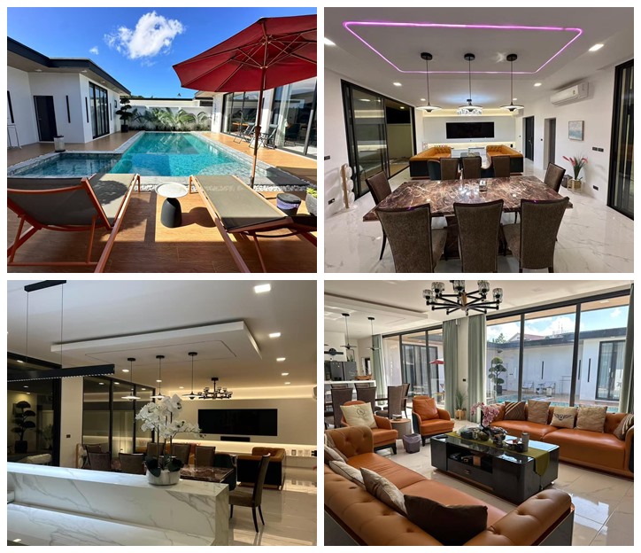 Luxury villa with a private swimming pool for sale in Phuket City. Conveniently located near shopping areas Robinson and ICONSIAM. For inquiries please call 096-265-3964