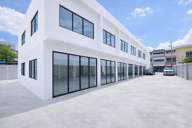 Showrooms 6คูหา เดอะ แบงค็อก สาทร  โกดังให้เช่า 2นอน  4ห้องน้ำ ใกล้ BTS สุรศักดิ์ 200ม. และ เซ็นทรัล บางรัก 550 ม.  160ตร.วา 822ตร.ม.