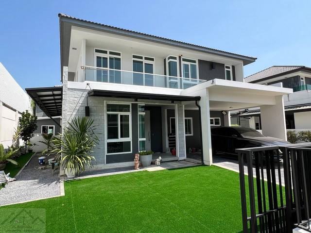 HR 9786 ให้เช่า ขายบ้านเดี่ยว 2 ชั้นหลังมุม 91.5 ตรว 4 ห้องนอน มัณฑนา 2 บางนา กม7 ติด รร.ราชวินิตบางแก้ว ใกล้เมกะบางนา