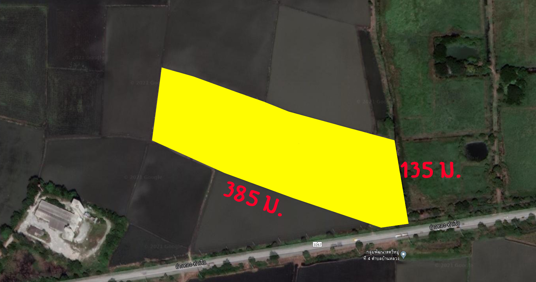 ขายที่ดิน 27-1-16 ไร่ ติดถนน อ่างทอง-ท่าเรือ อ.ดอนพุด จ.สระบุรี