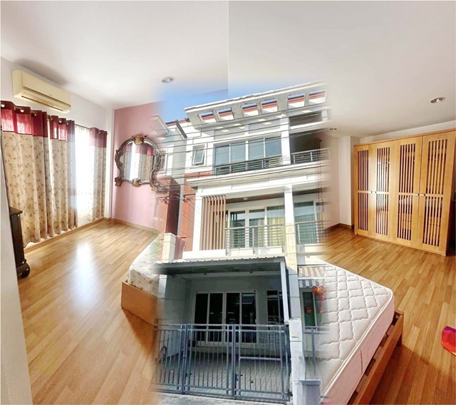 บ้านกลางเมือง 3 ชั้น หรูหรา 4นอน  3 แอร์  พระราม9 ประชาอุทิศ  จัดเต็มเฟอร์  เดอะซีน ทาวน์ อิน ทาวน์ 600 ม.เหม่งจ๋าย นานาชาติสิงคโปร์ 700 ม