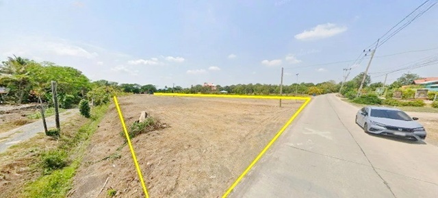 หน้าติดถนน วัดบ่อเงิน 1.1 กม.ให้เช่าที่ดินริมคลองขนาดใหญ่ 5 ไร่ หลังติดคลอง ลำโพ บ่อเงิน ลาดหลุมแก้ว