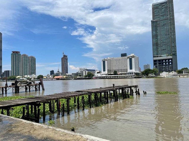 ให้เช่าที่ดิน ริมแม่น้ำเจ้าพระยา ถ.เจริญนคร 400000฿/เดือน วิวพระอาทิตย์ตกดิน