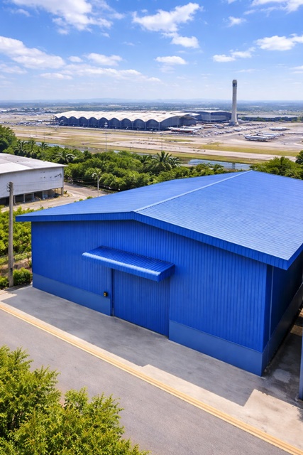 โกดังให้เช่า  605ตร.ม. สุวรรณภูมิ7.6 กม.สุวินทวงศ์16-24 รถไฟฟ้ามีนบุรี สีชมพู 1.8กม. ทำตามออเดอร์ เทเลอร์ 40ฟุตเข้าได้  ทำเลถนนร่มเกล้า1-7