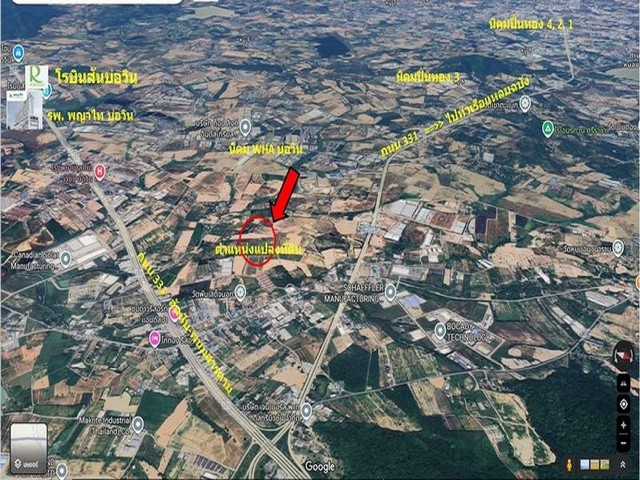 ขายที่ดินศักยภาพสูง ทำโรงงาน / โกดังได้ (ผังสีม่วงจุด) บ่อวิน ศรีราชา TP-L1902