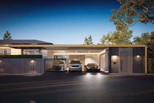 บ้านเดี่ยวหรูหราสไตล์โมเดิร์น พร้อมเฟอร์นิเจอร์และสระว่ายน้ำ กำลังตกแต่งบิวท์อิน ราคาพิเศษ