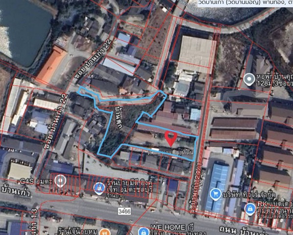 ขายที่ดินพร้อมสิ่งปลูกสร้าง อำเภอพานทอง จังหวัดชลบุรี เนื้อที่ 3 ไร่ 2 งาน 71 ตารางวา