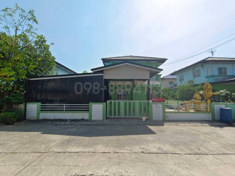 ขายบ้าน 2 ชั้น บ้านสวนศรีปทุม หนองเสือ คลอง 11 ปทุมธานี เนื้อที่ 63 ตรว 3นอน 2น้ำ ต่อเติมโรงรถแล้ว